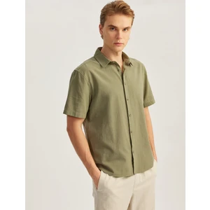 Kısa Kollu Pamuklu Regular Fit Klasik Gömlek