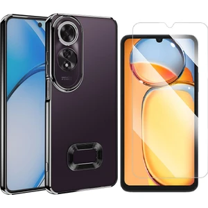 Oppo A60 Kılıf Kamera Korumalı Logo Gösteren Zore Omega Kapak + Nano Ekran Koruyucu