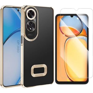 Oppo A60 Kılıf Kamera Korumalı Logo Gösteren Zore Omega Kapak + Nano Ekran Koruyucu