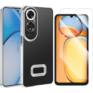 Oppo A60 Kılıf Kamera Korumalı Logo Gösteren Zore Omega Kapak + Nano Ekran Koruyucu