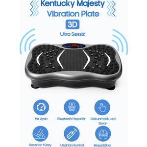 Majesty 3D 5 Programlı Titreşimli Spor Kondisyon Fitness Egzersiz Aleti Vipration Plate