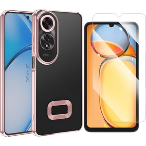 Oppo A60 Kılıf Kamera Korumalı Logo Gösteren Zore Omega Kapak + Nano Ekran Koruyucu