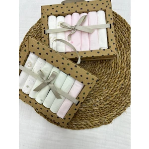 (2 Paket 7'li) Desenli Penye Bebek Ağız Mendili 2025