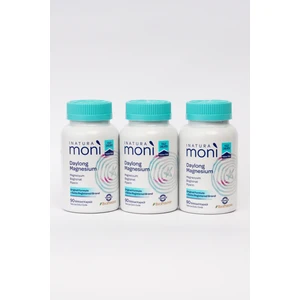 3'lü 90 Kapsül Moni Daylong Magnesium Magnezyum Bisglisinat, Magnezyum Sitrat, B6 Vitamini, Piperin