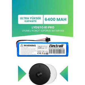 Lydsto R1 Pro Batarya (ULTRA YÜKSEK KAPASİTE) Uyumlu 6400mah Pil Akıllı Robot Süpürge Batarya Değişimi