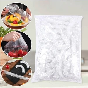 100 Adet Lastikli Tazeliği Koruyan Tencere ve Tabak Bonesi Esnek Strech Kapak