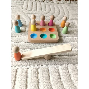 Eşleştirme Tablalı Peg Bebek Seti - 9 Renk