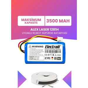 Alex Laser 1281h Uyumlu Batarya (MAKSİMUM KAPASİTE) 3500mah Pil Robot Süpürge Bataryası Değişimi