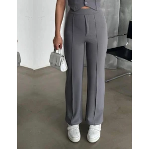 Kadın  Yüksek Bel Likralı Çımalı Palazzo Pantolon