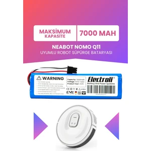 Neabot Nomo Q11 Uyumlu Batarya (MAKSİMUM KAPASİTE) 7000mah Pil Robot Süpürge Bataryası Değişimi