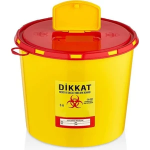 Tıbbi Atık Kovası 5 Litre (TAK3205) -  Güvenli ve Dayanıklı