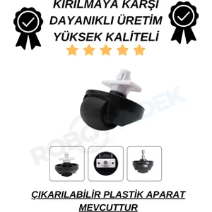 Roborock Q7 Max, Q7 Max Plus Uyumlu Siyah Yedek Tekerlek