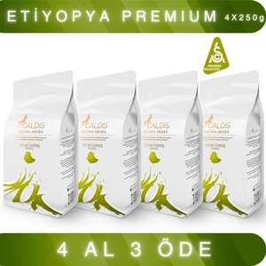 Aroma Ababa™ 250 gr 4'lü Set Etiyopya Yöresel Çekirdek Filtre Kahve