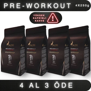 Ares Adrenalin™ 250 gr 4'lü Yüksek Kafeinli Pre-Workout Sporcu Kahvesi