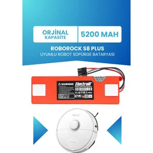 Roborock S8 Plus Uyumlu Batarya (ORJİNAL KAPASİTE) 5200mah Pil Robot Süpürge Batarya Değişimi