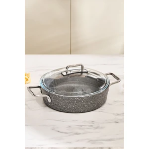 Salvador Biogranit Karnıyarık Tencere 26 cm – Granit Kaplama, Cam Kapaklı, Ergonomik Saplı, Kolay Temizlenir