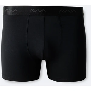 Avva Erkek Siyah Basic Soft Touch Tekli Regular Fit Boxer B009537