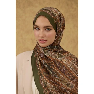 Soft Şal Yeşil Krem 3052-19