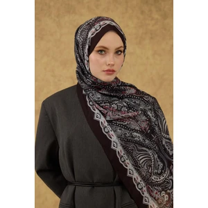 Soft Şal Acı Kahve Gri 3052-02