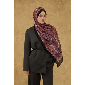 Soft Şal Siyah Pembe 3052-17