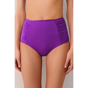 Yüksek Bel Pileli Bikini Alt
