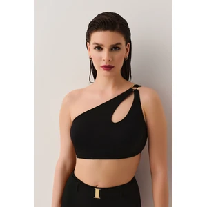 Tek Omuz Aksesuarlı Bralet Bikini Üst