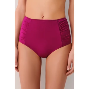 Yüksek Bel Pileli Bikini Alt