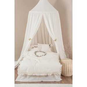 Olivia Kız Bebek Nevresim Takımı %100 Keten El Nakışlı Krem 100X150 cm