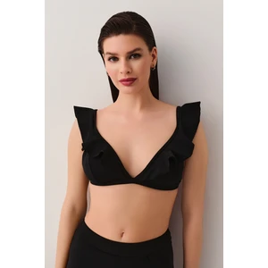 Volanlı Üçgen Bikini Üst
