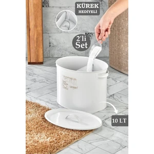 2'li 10 Lt Bölmeli Metal Deterjan Saklama Kutusu - Tablet Toz Deterjanlık Organizer Saklama Kabı