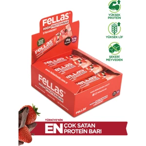 Yüksek Protein Bar - Çilekli 12 x 45 gr