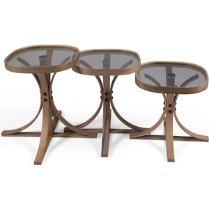 Just Home Suave Zigon Sehpa - Ceviz / Füme - 42 cm