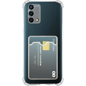 Kzy Oppo A74 ile Uyumlu Kapak Kamera Korumalı Kartlıklı Darbe Emici Özellikli Şeffaf Silikon Kılıf