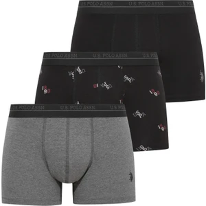 U.s. Polo Assn.  Erkek 200 Siyah-Antrasit Melanj - Siyah 3 Lü Boxer