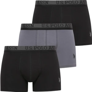 U.s. Polo Assn.  Erkek 201 Siyah-Antrasit Melanj - Siyah 3 Lü Boxer