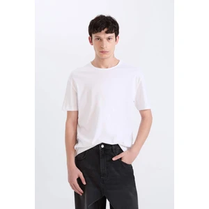 %100 Pamuk Regular Fit Bisiklet Yaka Kısa Kollu Ağır Kumaş Tişört D5481AX25SP