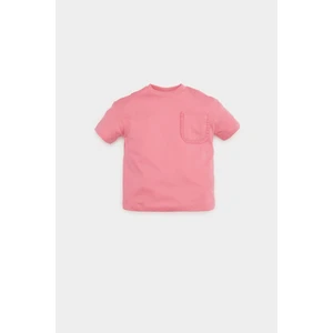 Kız Bebek Bisiklet Yaka Basic Düz Kısa Kollu Tişört B7543A525SM