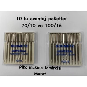 70/10-Schmetz 100/16 10'lu Iğneler