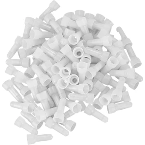 100 Adet 22-16 Ga Awg Kapalı Uçlu Kıvrım Kapakları Ekleme Göstergesi Tel Konnektörleri Terminalleri (Beyaz) (Yurt Dışından)