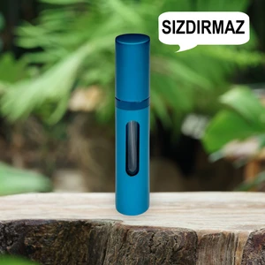 Metal Sızdırmaz Taşınabilir Mini Doldurulabilir Boş Küçük Seyahat Cep Parfüm Şişesi-Mavi