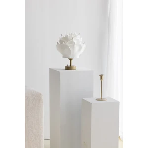 Maison Avf Dekor Yapay Eva Çiçeği Kablosuz Masa Lambası Üst Beyaz-Alt Eskitme Gold ( 9V Pil 75-90 Saat)