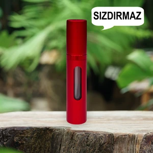 Metal Sızdırmaz Taşınabilir Mini Doldurulabilir Boş Küçük Seyahat Cep Parfüm Şişesi-Kırmızı