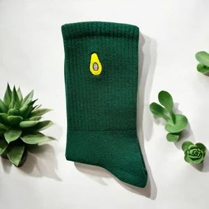 Renkli Tasarım Meyve Avokado Nakışlı Socket Unisex Çorap