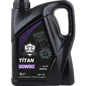 Art Oil Titan 20W50 Benzin&Dizel&Lpg'li Tüm Araçlar İçin Motor Yağı (2025 Üretim) (3Litre)