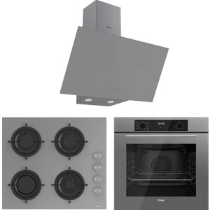 Flowart Lumora Plus Gri 3'lü Ankastre Set ( QBL63CPR-CS208-D079 )