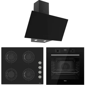 Flowart Lumora Plus Siyah 3'lü Ankastre Set ( QBL63CS-CS205-D077 )