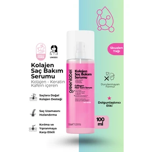 Green Label Kolajen, Keratin ve Gül Suyu İle Zenginleştirilen Durulamasız Saç Serumu 100 ml