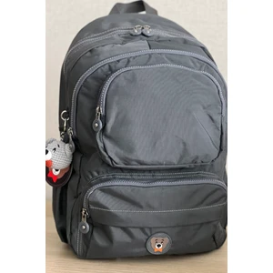 Nemo Bags Gri Orta Boy Okul Çantası Laptop ve Seyahat Sırt Çantası Su Geçirmez Ayıcık Anahtarlık Hediyeli