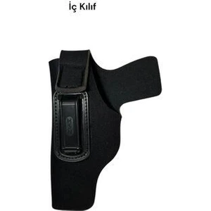 Siyah Kabze Koruyuculu Microfiber Iç Kılıf & Kemer Geçmeli