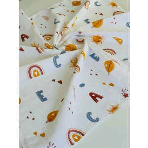 Ft Baby Collection Pamuk Müslin Bebek Battaniyesi  Müslın Örtü 80  x  90 Cm